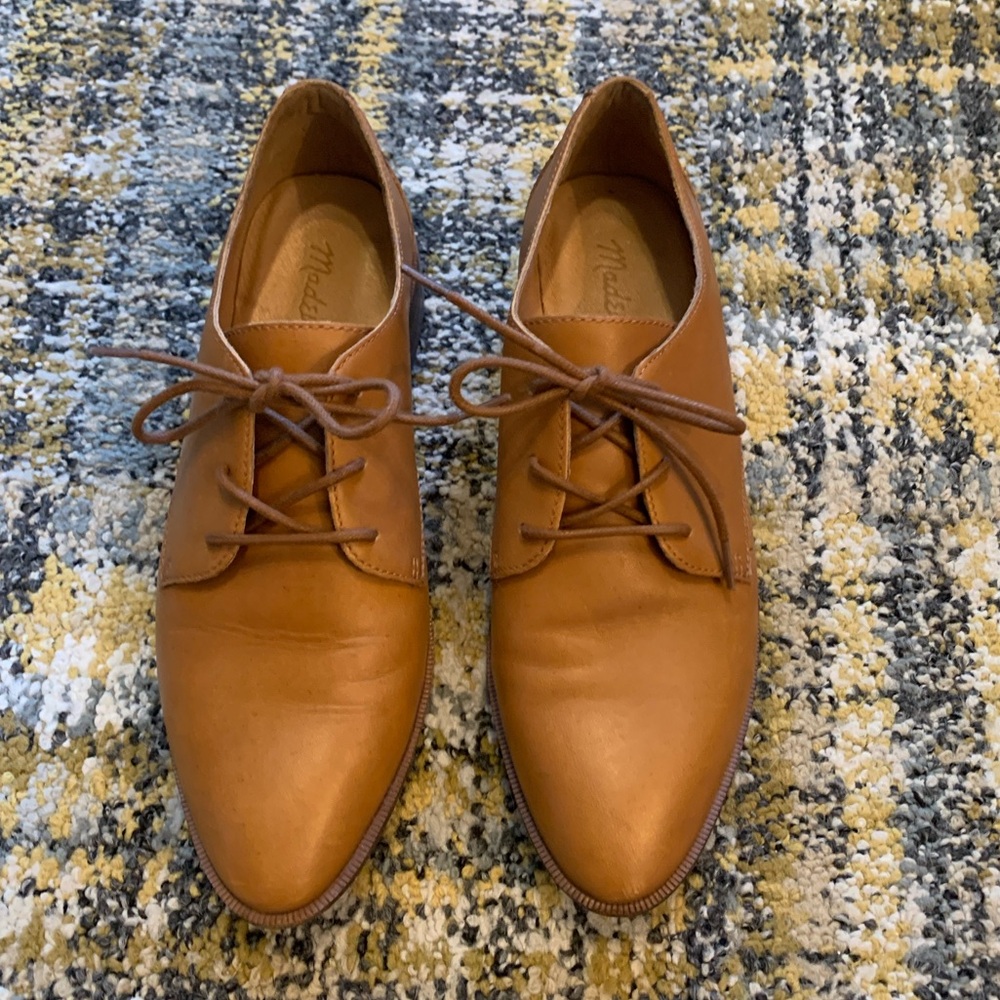 Madewell camel leather lace-ups